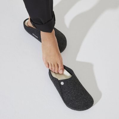 5. Birkenstock Zermatt Anthrazit Wollfilz-Isolierpantoffeln für Damen/Herren, Normalgröße Weit (1015090)