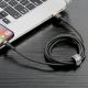 6. Baseus Cafule USB-A / Lightning 2A QC 3.0 Kabel 3 m - Schwarz und Gold