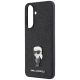 6. Karl Lagerfeld Schutzhülle mit festem Glitzer-Ikonik-Logo und Metallstift für Samsung Galaxy A57 5G – Schwarz