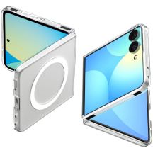 Spigen AirSkin MagFit Hülle für Samsung Galaxy Z Flip 8 – Transparent und Weiß