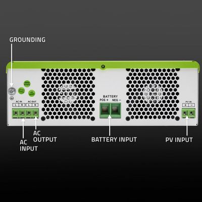 5. Qoltec Hybrid-Off-Grid-Solarwechselrichter 1500 W | 100 A | 12 V | MPPT | Sinus | WLAN-Option | Leistungsfaktor 1,0