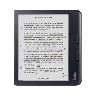 37. Kobo Libra Color 7" E-Ink Kaleido 3 32GB WLAN Schwarzer E-Book-Reader