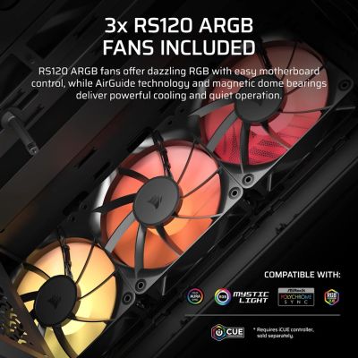 17. Corsair 3200D RS ARGB Mid-Tower Smoked Gehäuse
