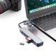 8. Tech-Protect HB06 HUB Adapter 8in1 TYPE-C + USB2.0 + USB3.0 + SD/TF + AV3.5 - grau