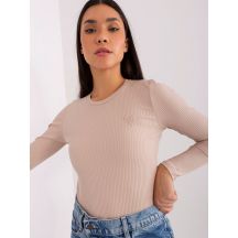 Beige gestreifte Bluse BASIC FEEL GOOD (RV-BZ-9207.41X)
