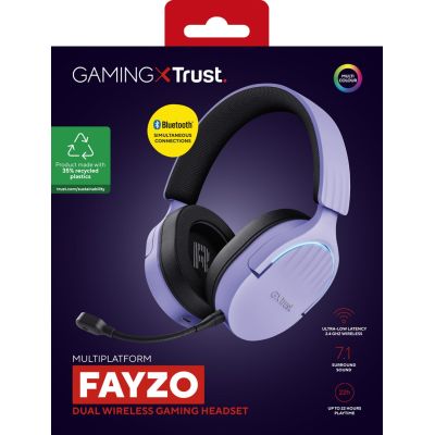 27. Trust GXT 491P FAYZO Kabellose Gaming-Kopfhörer in Lila