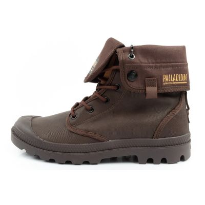2. Palladium Herren-Sneaker, Baggy-Design, beschichtet, hoher Schaft, modisches Dunkelbraun