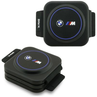 BMW M Qi2 15W 3-in-1-Ladegerät mit Logodruck – Blau