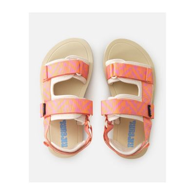 3. RIP CURL Newquay Bloom Open Toe-Girl Beach Flip-Flops Türkis