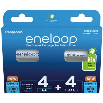 PANASONIC ENELOOP SET 4x AA 2000mAh + 4x AAA 800mAh