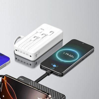 2. Dudao K11 Pro 20000mAh Powerbank mit integrierten Kabeln - Weiß
