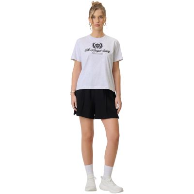 6. Damen-T-Shirt 4F F2738, kühles Hellgrau-Melange 4FWSS26TTSHF2738, Größe 27M