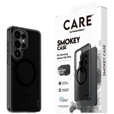 5. CARE by PanzerGlass Urban Explorer Smokey Hülle mit schwarzem Qi für Samsung Galaxy S26 Ultra - Schwarz