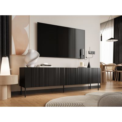 3. ISLA TV-Schrank 200x40x60 schwarz matt