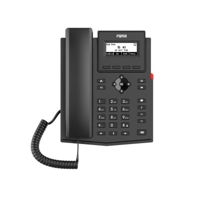 Fanvil X301W VoIP-Telefon, Schwarz, 2-zeiliges LCD-Display, WLAN