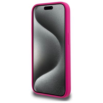 5. Karl Lagerfeld KLHMP15XSKHPPLF iPhone 15 Pro Max 6,7" Fuchsia/Fuchsia Hardcase Silikon Karl Head Print MagSafe