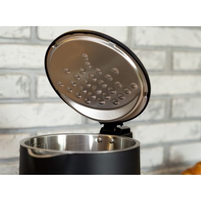13. ELDOM KABELLOSER WASSERKOCHER MIT TEMPERATURREGELUNG C550 SCHWARZ 5 GESPEICHERTE PROGRAMME: 40, 70, 80, 90, 100°C (KUNSTSTOFF + EDELSTAHL)
