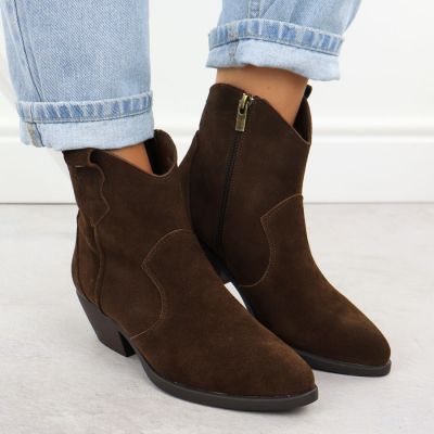7. Braune Damen-Leder-Cowboystiefel Big Star SS274463