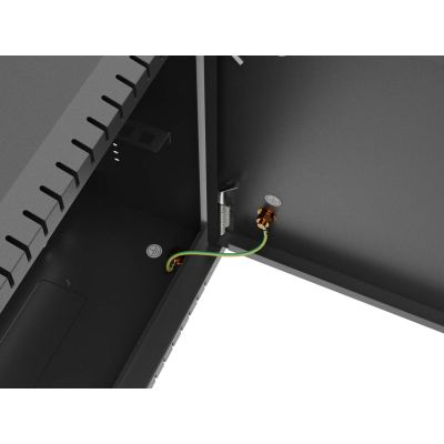 9. LANBERG Installationsschrank TPR 10" mit Mesh-Platte 340×340×140, schwarz (vormontiert)