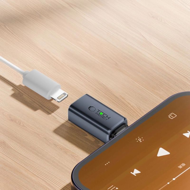 3. Tech-Protect UltraBoost Typ-C-auf Lightning -Adapter – Grau