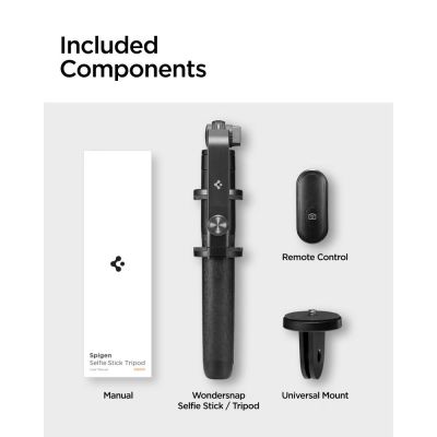 13. Spigen S560W Bluetooth-Selfie-Stick mit Stativ – Schwarz