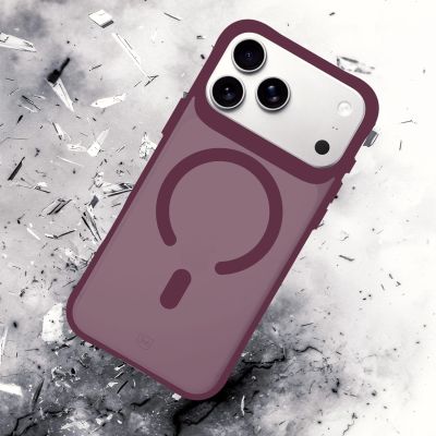 6. 3mk Smoke MagCase Hülle für iPhone 18 Pro / 17 Pro - bordeauxrot