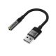 Acefast J13 USB-A auf 3,5-mm-Miniklinkenadapter – Schwarz