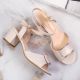 3. Sergio Leone W SK139F beige Sandalen mit Blockabsatz 