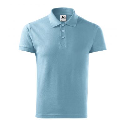 5. Malfini Cotton M MLI-21215 blaues Poloshirt