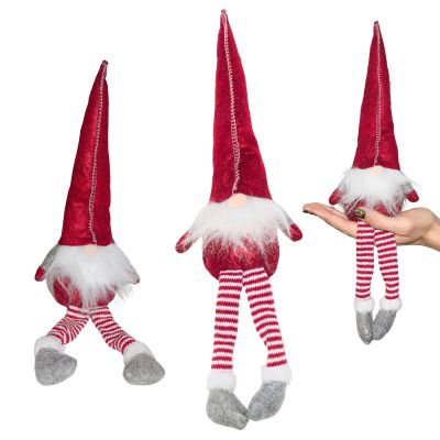 4. Dekorativer Zwerggnom, 30+15 cm, rot