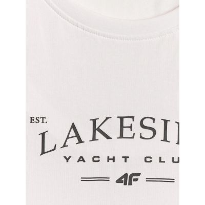6. Ärmelloses Herren-T-Shirt mit Aufdruck, reguläre Passform, 4F 4FRSS26TSLEM331-10S