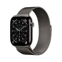 Apple Watch Series 11 GPS + Cellular 46 mm Gehäuse aus Titan in Schiefergrau mit Milanaise-Armband in Schiefergrau - M/L