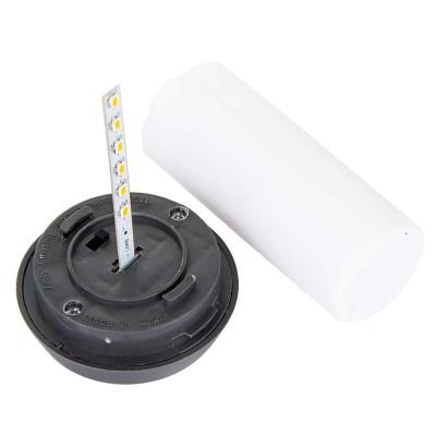 6. Solar-Taschenlampe mit tanzenden Flammen, 12 SMD-LEDs, 7,5 x 7,5 x 46,5 cm, 5er-Set