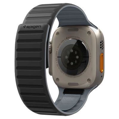 3. Spigen Athlex Air M Armband für Apple Watch 44 / 45 / 46 / 49 mm – Schwarz und Grau