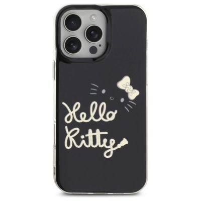3. Hello Kitty IML Golden Diva MagSafe Hülle für iPhone 16 Pro Max – Schwarz