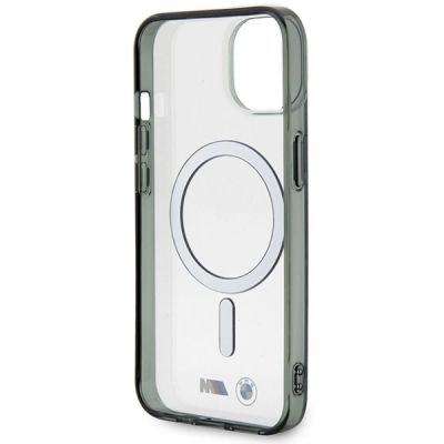 7. BMW BMHMP14SHCRS iPhone 14 6.1" Hülle transparent Hardcase Silver Ring MagSafe