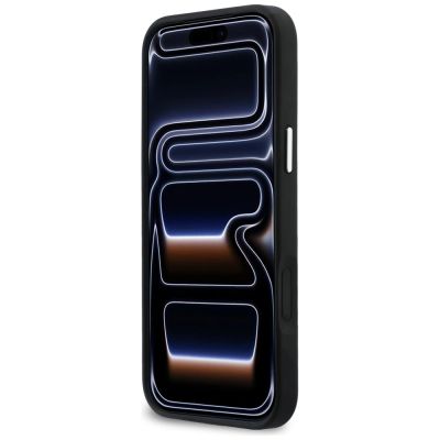 5. Karl Lagerfeld IML Glitter KL Diamond Logo Hülle für iPhone 17 Pro Max - Schwarz