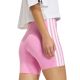 5. adidas Essentials 3-Streifen Damen-Radlerhose mit hohem Bund, Pink, KT1625