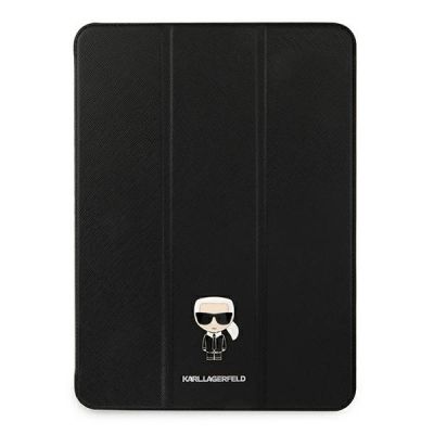 Karl Lagerfeld Saffiano Ikonic Karl Case für iPad 11" Pro 2021 – Schwarz
