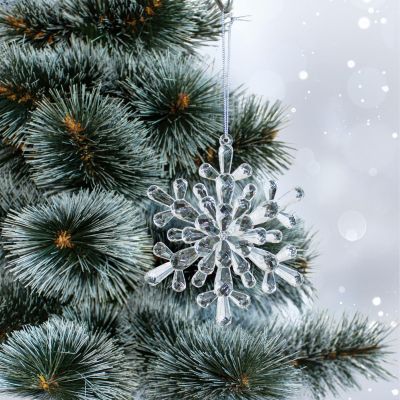 5. Schneeflocken-Hängedekoration 12x12 cm Muster 4