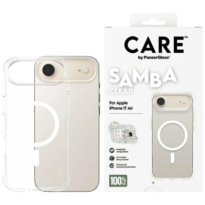 CARE by PanzerGlass Modisches Samba Case mit weißem MagSafe für iPhone Air - Transparent