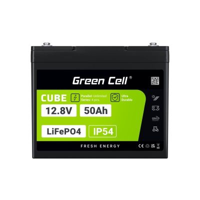 45. GREEN CELL LIFEPO4 CUBE-AKKU 50AH 12V/12,8V 640WH LFPGC12V50AH