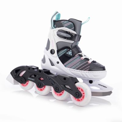 7. Verstellbare Schlittschuhe/Inlineskates TEMPISH Systent Girl Duo