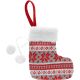 6. Grauer Geschenksocken-Anhänger, 16 x 19 cm