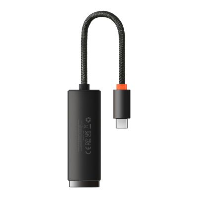 2. Baseus Lite Series externe Netzwerkkarte USB Typ C - RJ-45 1Gbps (1000Mbps) schwarz (WKQX000301)