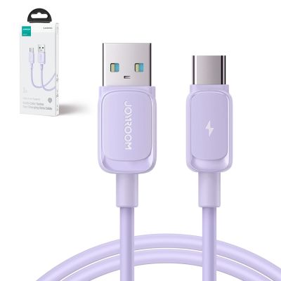 2. Joyroom Multi-Color Series A14 USB-A/USB-C 3A-Kabel 1,2 m – Lila