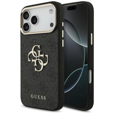 Guess 4G Big 4G Classic Logo Hülle für iPhone 17 Pro Max / 18 Pro Max – Schwarz und Gold