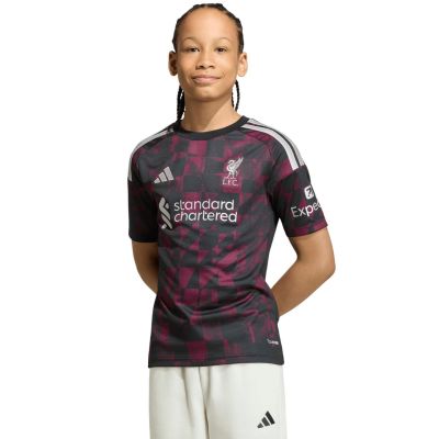 5. adidas Liverpool FC 26/27 Auswärtstrikot für Kinder, Schwarz und Rosa KB8284
