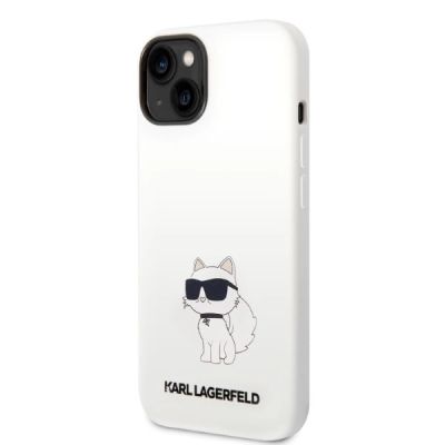 2. Karl Lagerfeld Choupette-Silikonhülle für iPhone 14 Plus – Weiß