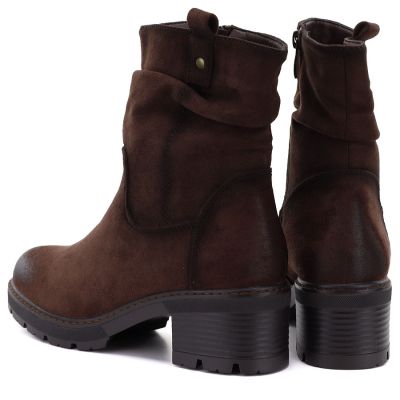 5. Gefütterte Damen-Ankle-Boots, braun, S.Barski HY62-8100